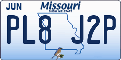 MO license plate PL8J2P