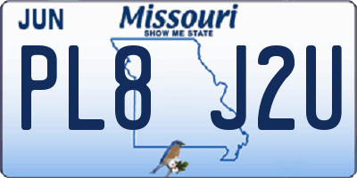 MO license plate PL8J2U