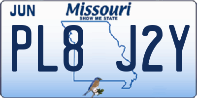 MO license plate PL8J2Y
