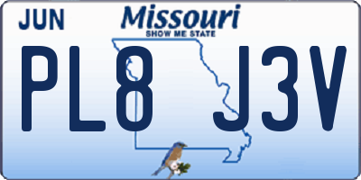 MO license plate PL8J3V
