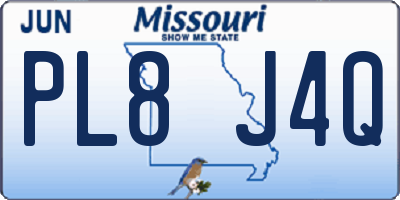 MO license plate PL8J4Q