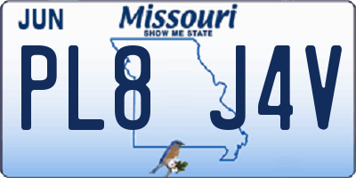 MO license plate PL8J4V