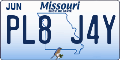 MO license plate PL8J4Y
