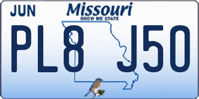 MO license plate PL8J5O