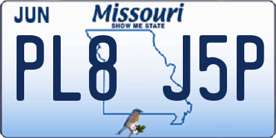 MO license plate PL8J5P