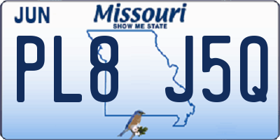MO license plate PL8J5Q