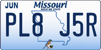 MO license plate PL8J5R
