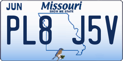 MO license plate PL8J5V