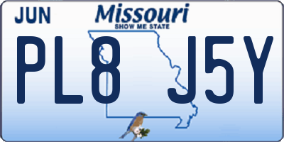MO license plate PL8J5Y