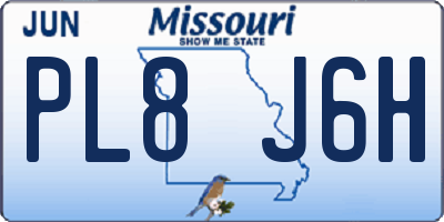 MO license plate PL8J6H