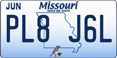 MO license plate PL8J6L