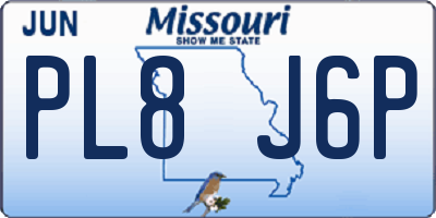 MO license plate PL8J6P