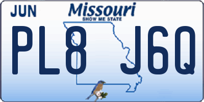 MO license plate PL8J6Q