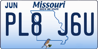 MO license plate PL8J6U