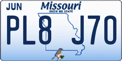 MO license plate PL8J7O