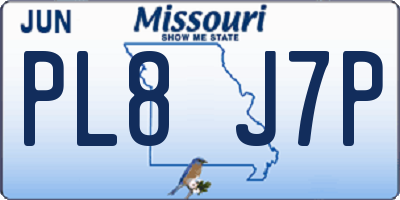 MO license plate PL8J7P