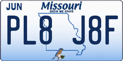 MO license plate PL8J8F