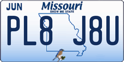 MO license plate PL8J8U