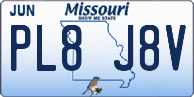 MO license plate PL8J8V