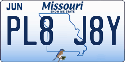 MO license plate PL8J8Y