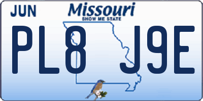 MO license plate PL8J9E