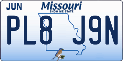 MO license plate PL8J9N