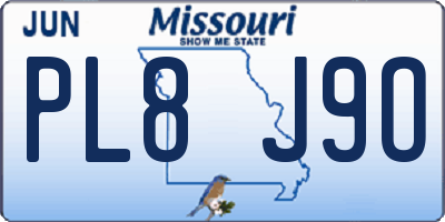 MO license plate PL8J9O