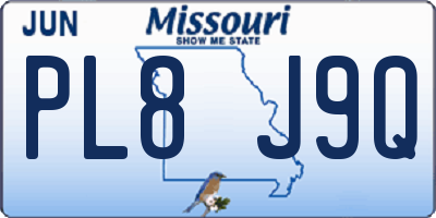 MO license plate PL8J9Q