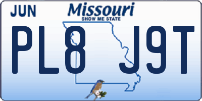 MO license plate PL8J9T