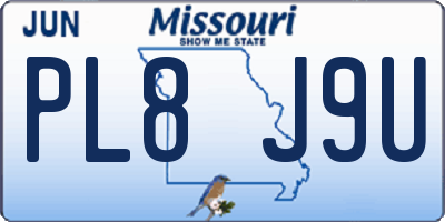 MO license plate PL8J9U