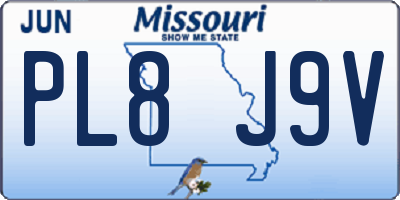 MO license plate PL8J9V