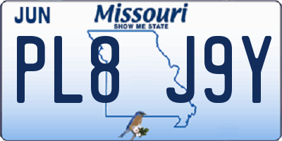 MO license plate PL8J9Y