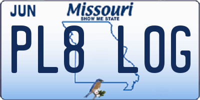 MO license plate PL8L0G