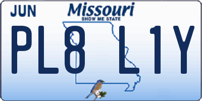 MO license plate PL8L1Y
