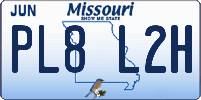 MO license plate PL8L2H