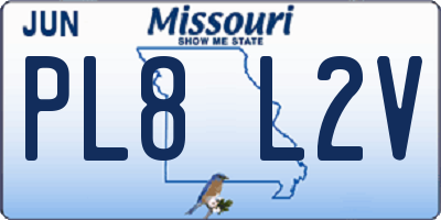 MO license plate PL8L2V