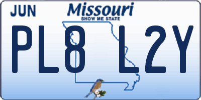 MO license plate PL8L2Y