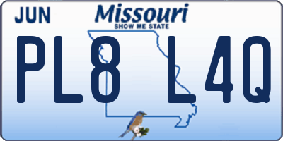 MO license plate PL8L4Q