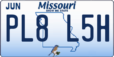 MO license plate PL8L5H