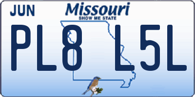 MO license plate PL8L5L