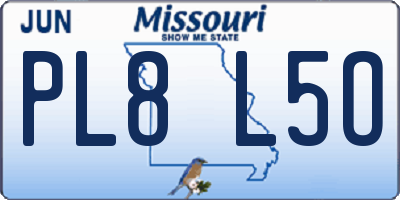 MO license plate PL8L5O