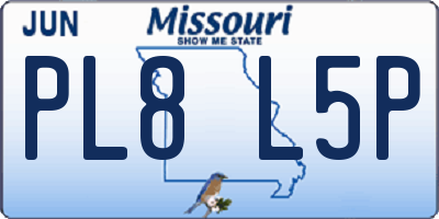 MO license plate PL8L5P