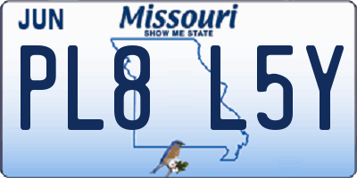 MO license plate PL8L5Y