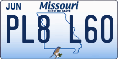 MO license plate PL8L6O
