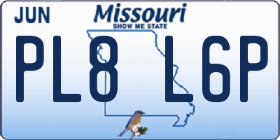 MO license plate PL8L6P