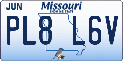 MO license plate PL8L6V
