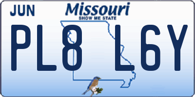 MO license plate PL8L6Y