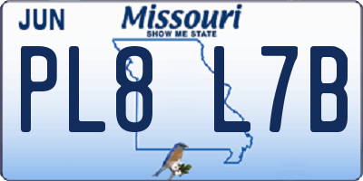 MO license plate PL8L7B