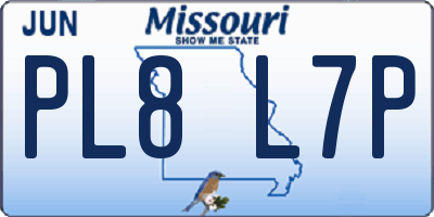 MO license plate PL8L7P