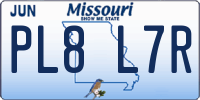 MO license plate PL8L7R